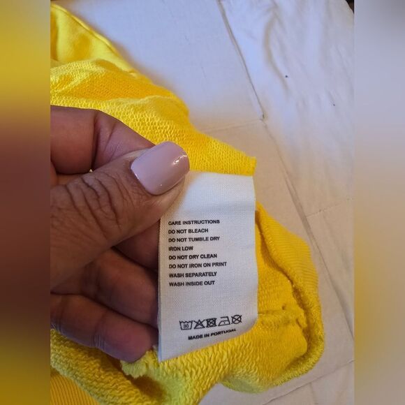 Pangaia Yellow Hooded Sweater Size Medium - Picture 4 of 11
